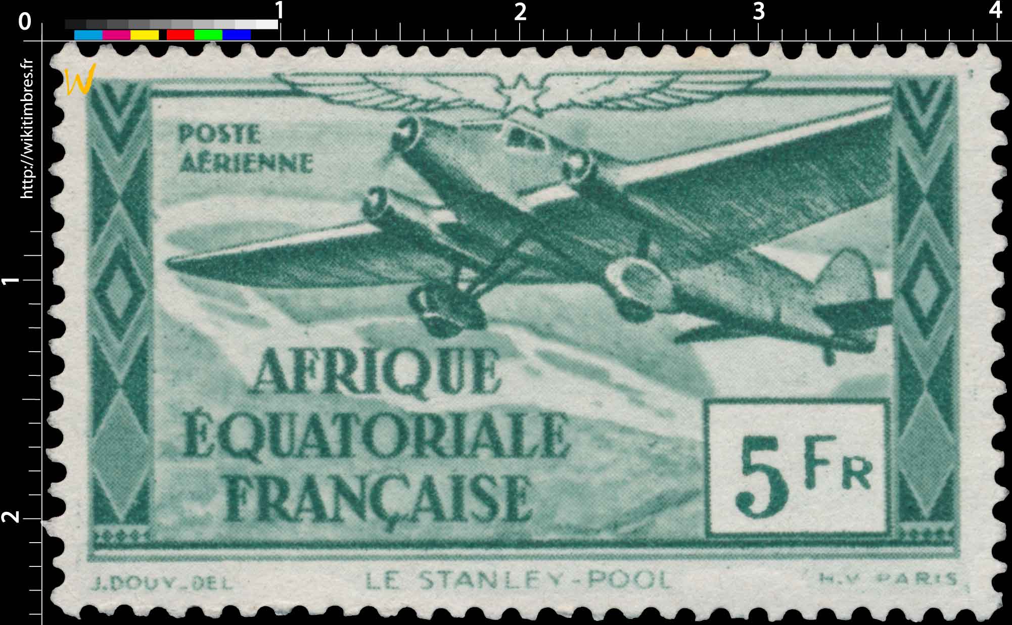 Le Stanley-Pool Afrique Équatoriale Française poste aérienne 