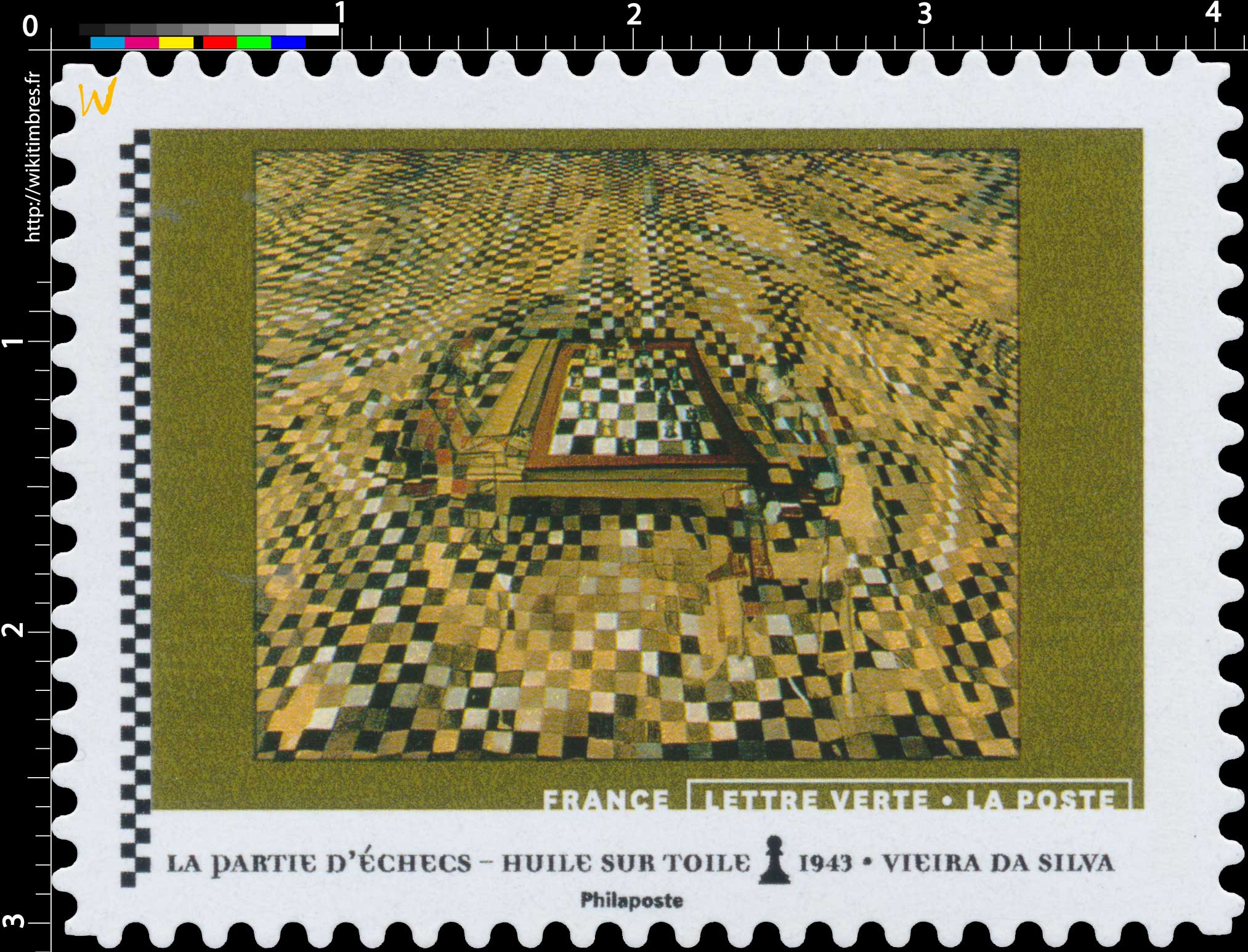 2021 La partie d'échecs - Huile sur toile 1943 - Vieira da Silva