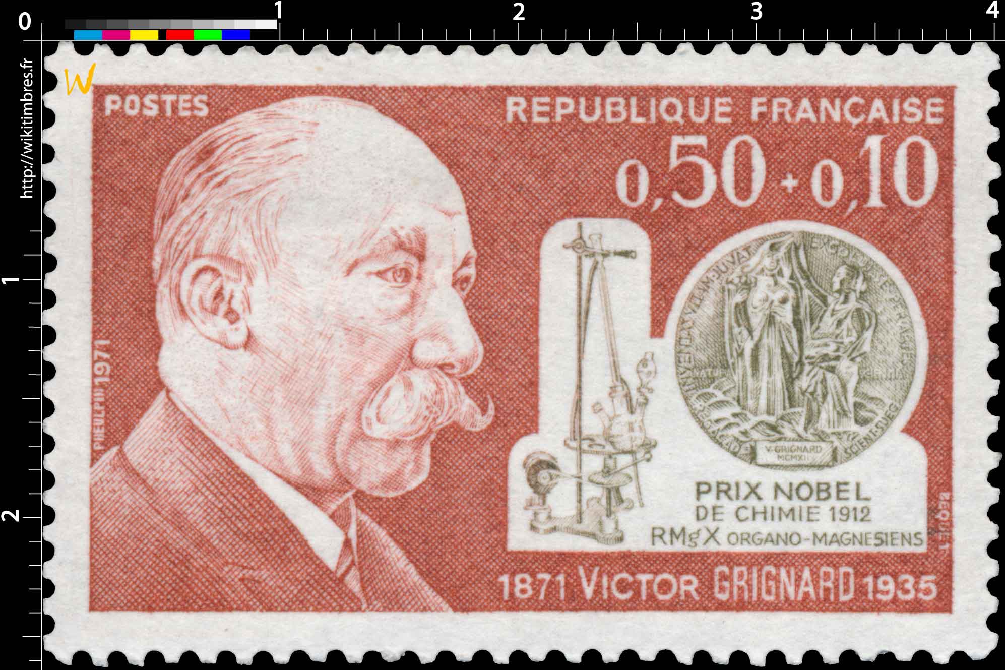 1971 VICTOR GRIGNARD 1871-1935 PRIX NOBEL DE CHIMIE 1912 RMgX ORGANO-MAGNÉSIENS