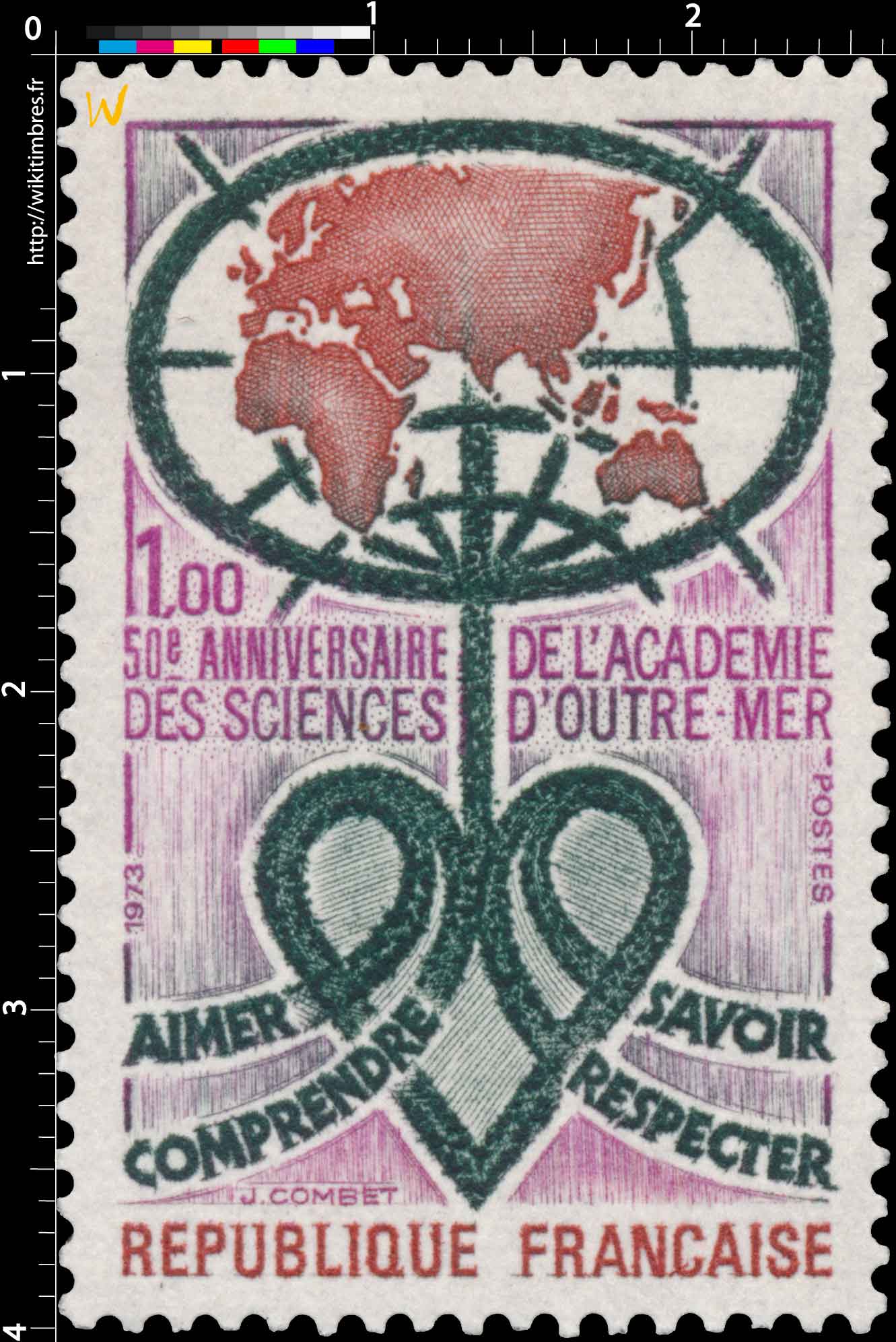 1973 50e ANNIVERSAIRE DE L'ACADÉMIE DES SCIENCES D'OUTRE-MER AIMER COMPRENDRE SAVOIR RESPECTER