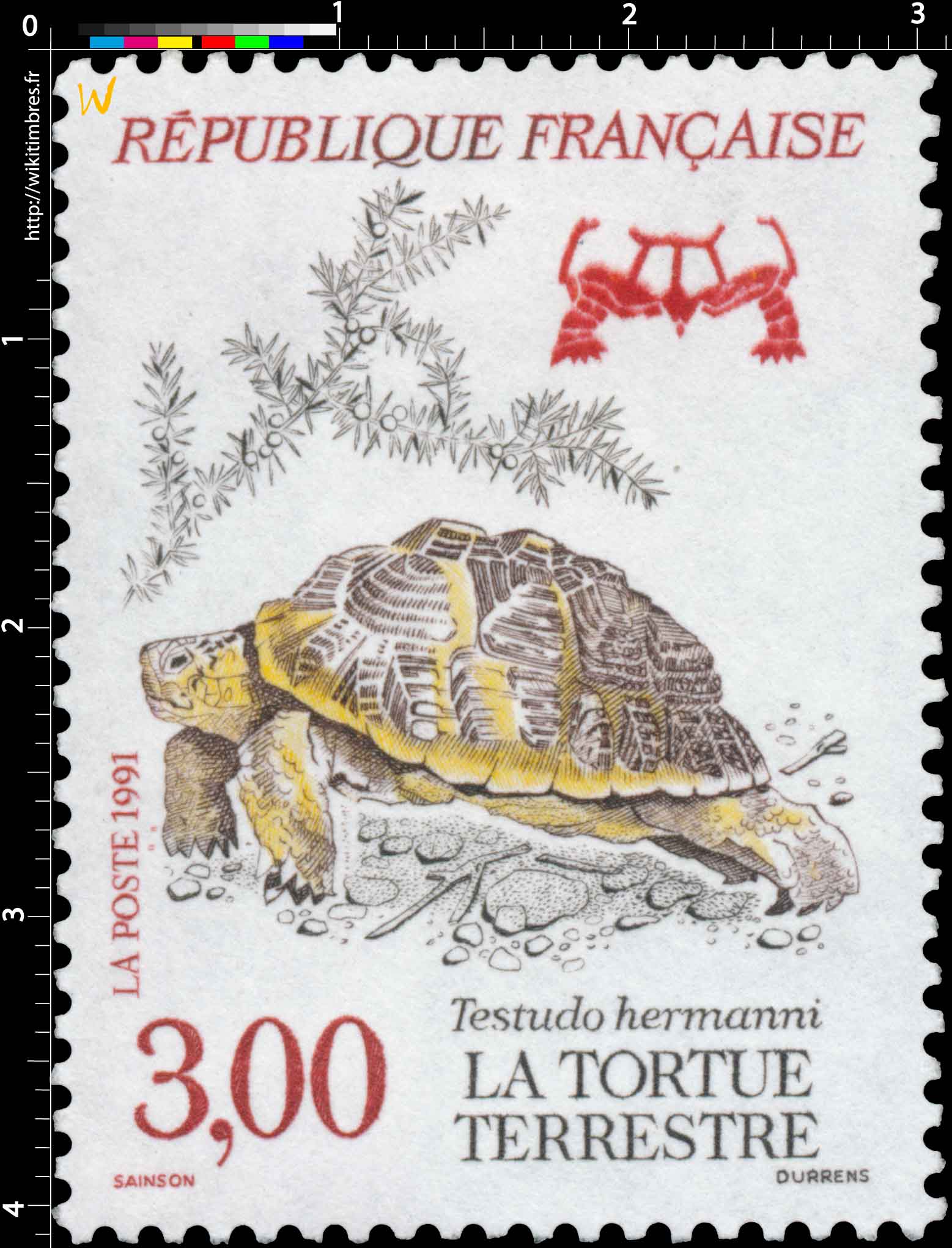 1991 LA TORTUE TERRESTRE Testudo hermanni