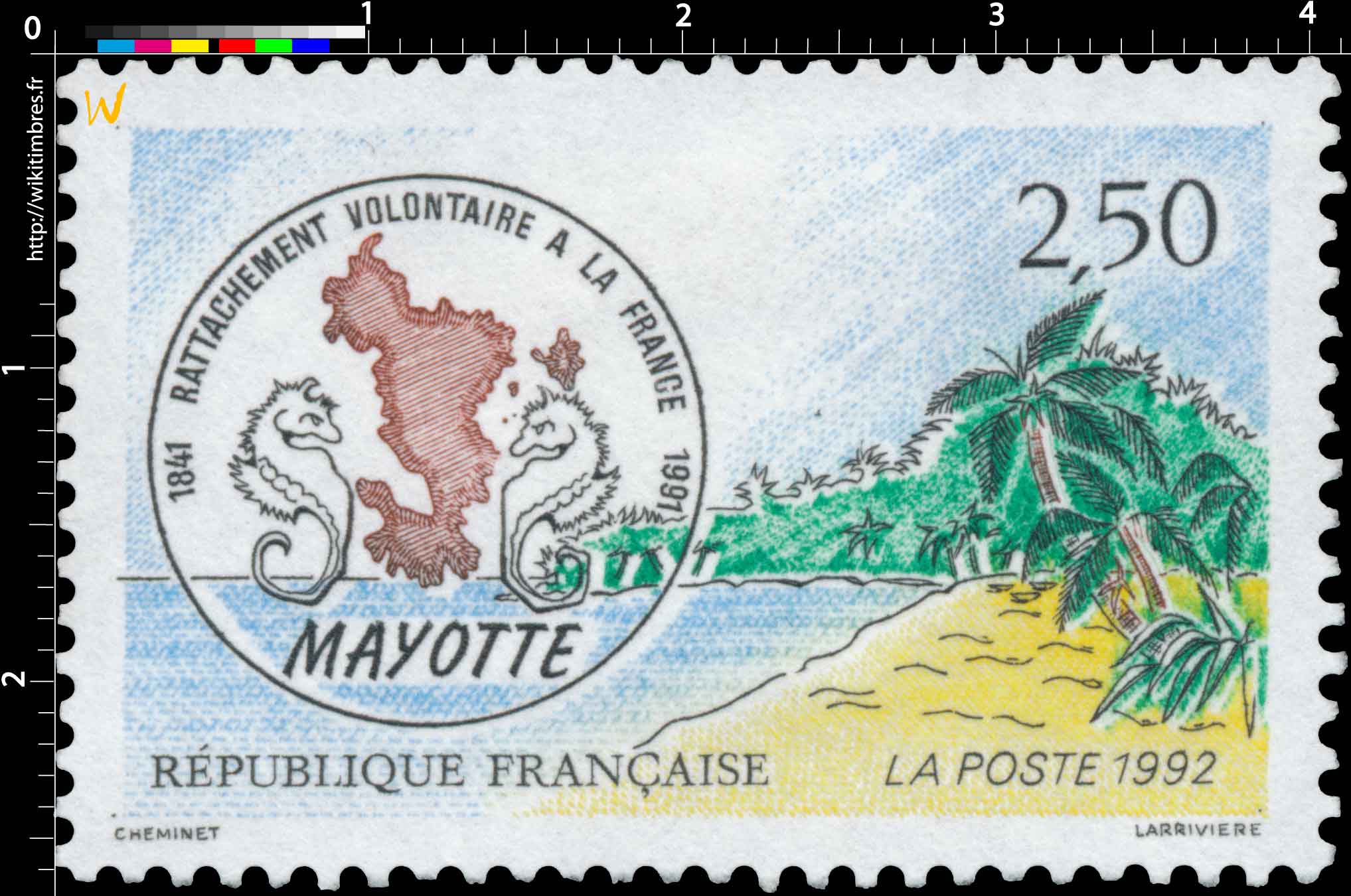 1992 MAYOTTE RATTACHEMENT VOLONTAIRE A LA FRANCE 1841-1991