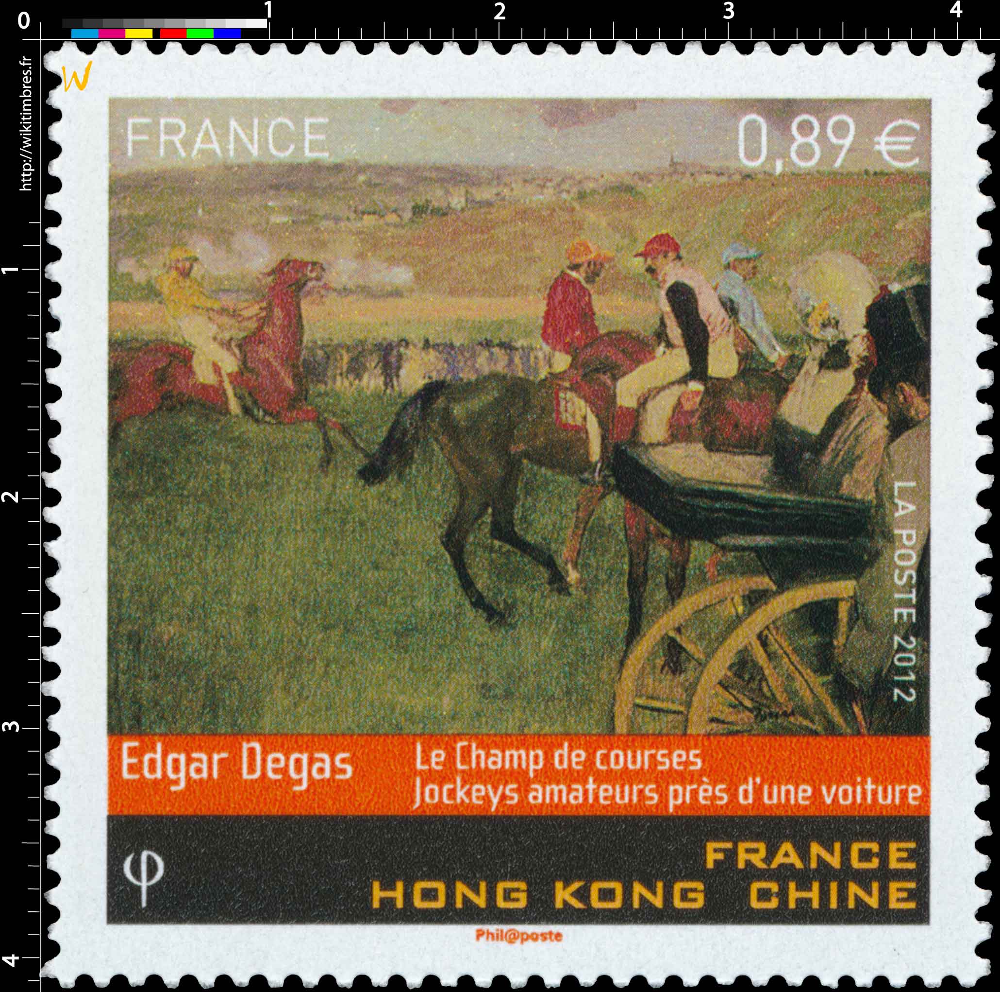 2012 Edgar Degas le champ de courses jockeys amateurs près d'une voiture France Hong Kong Chine