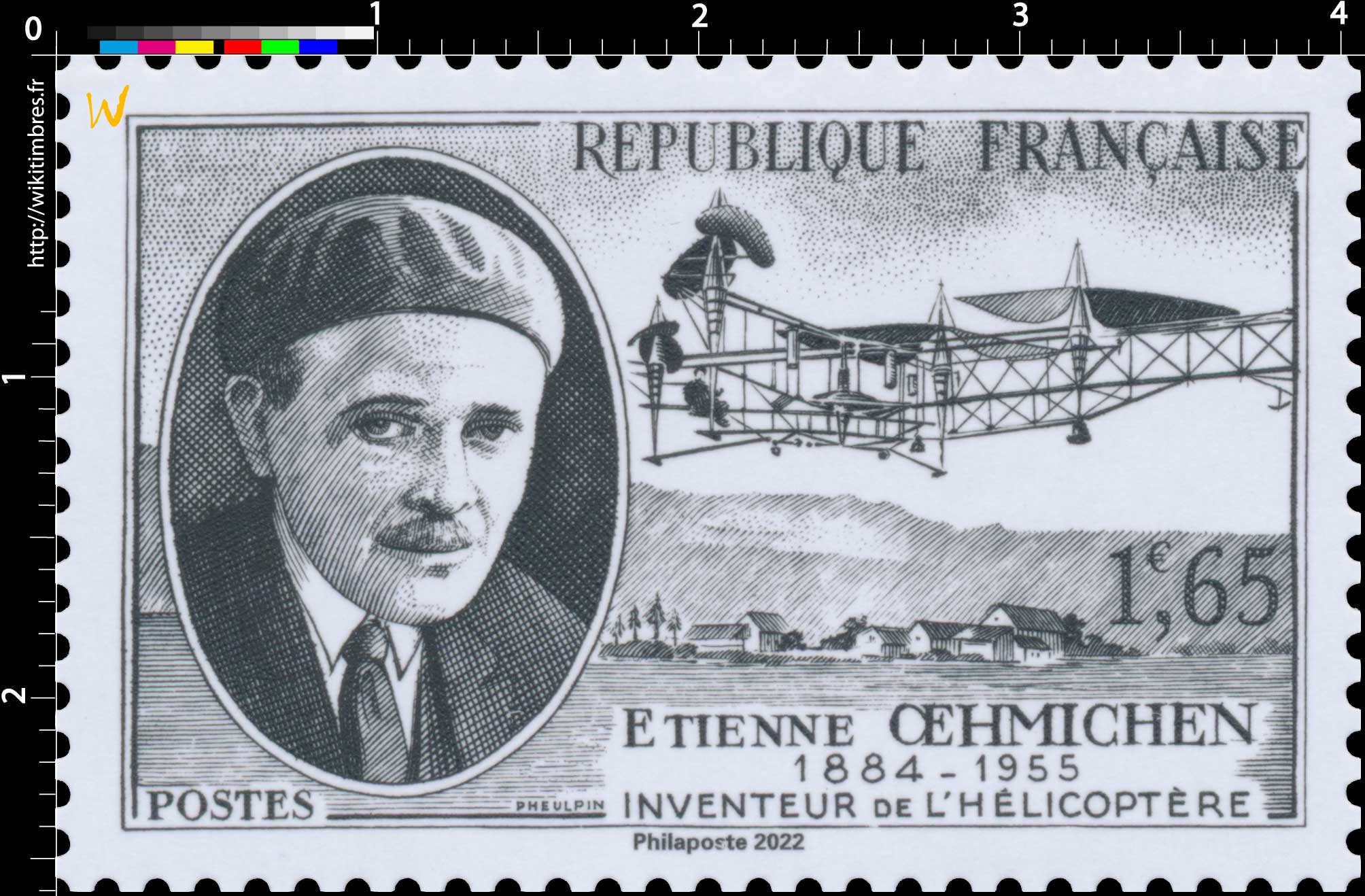 2022 Patrimoine de France - ETIENNE ŒHMICHEN 1884-1955 INVENTEUR DE L’HÉLICOPTÈRE