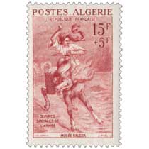 Algérie - Cavalier passant un gué, par Delacroix