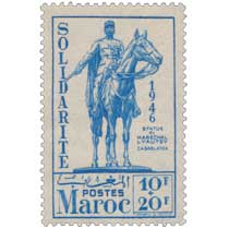1946 Maroc - Statue équestre de Lyautey - Casablanca