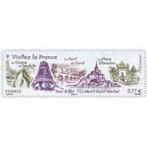 2012 VISITEZ LA France a place Stanislas, le Mont Saint-Michel, la Tour Eiffel, le Pont du Gard et le Cirque de Mafate EUROPA