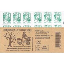  2014 Carnet choisissez le timbre vert