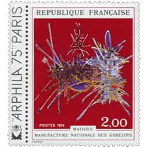 1974 MATHIEU MANUFACTURE NATIONALE DES GOBELINS ARPHILA 75 PARIS