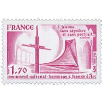 monument national - hommage à Jeanne d'Arc ô Jeanne sans sépulcre et sans portrait…A. Malraux Rouen 1979