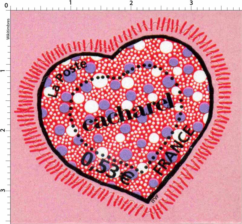 Vintage Heart Postage Stamp