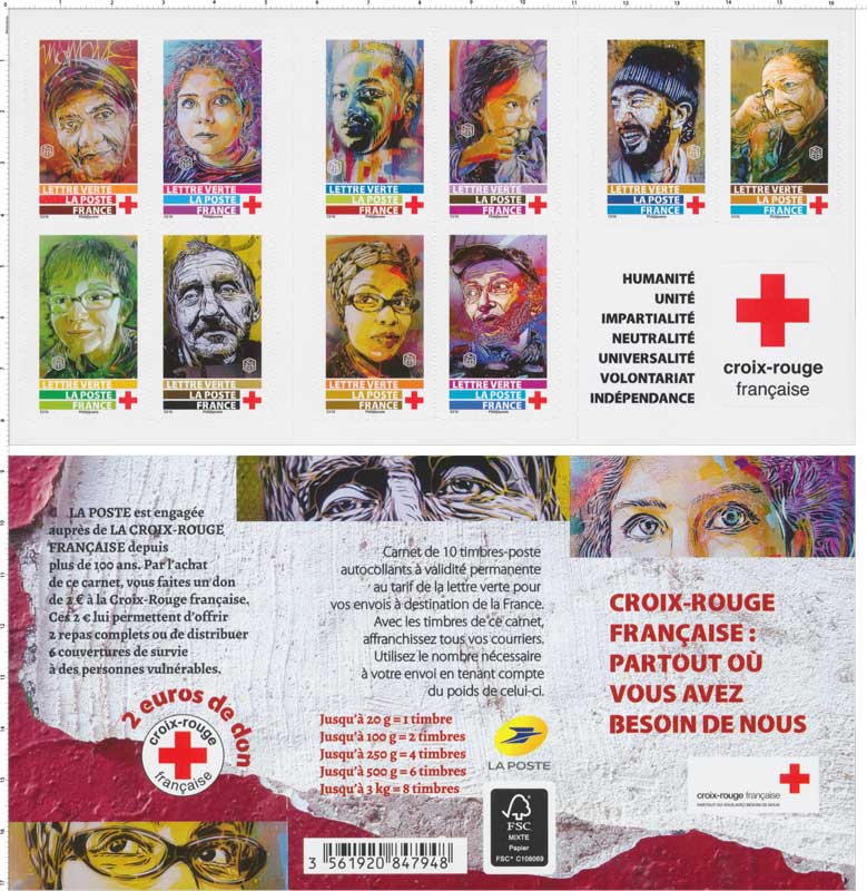 n° 2019A - Timbre France Carnets Croix Rouge (1970) - Yvert et Tellier -  Philatélie et Numismatique